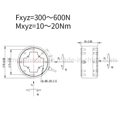 Hkm Six Axis Circular Load Cell